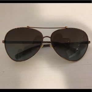 Tory Burch snake skin sunglasses with case